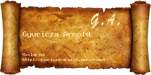 Gyuricza Arnold névjegykártya