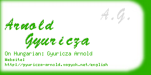 arnold gyuricza business card